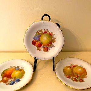 Vintage Schumann Arzberg Germany Set of 3 Fruit Plates